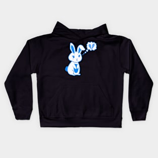 Sad Blue Bunny Rabbit Kids Hoodie